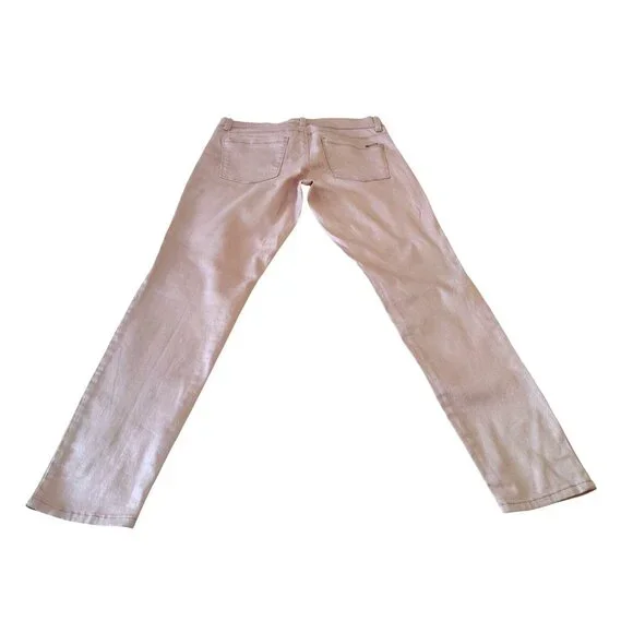 White House Black Market Womens Pale Pink Skinny Leg 10R Shimmering Casual Pants - Picture 2 of 12